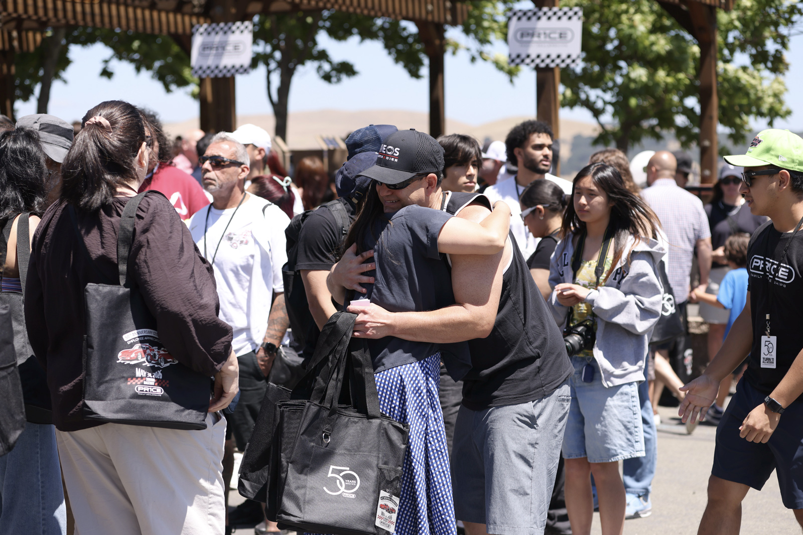 Jason giving a hug