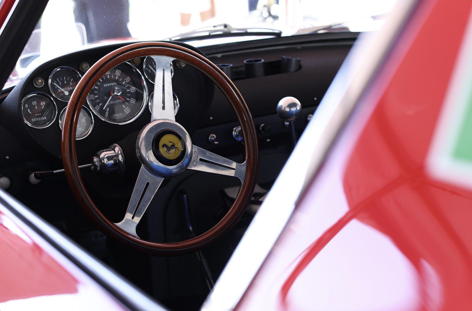 Ferrari steering wheel close-up